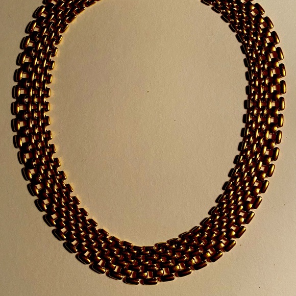 Gold Tone Collar Necklace - Picture 2 of 5